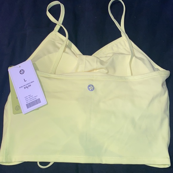 NWT Papaya Active Padded Evelyn Cinch Bra size L electric yellow - Picture 4 of 7